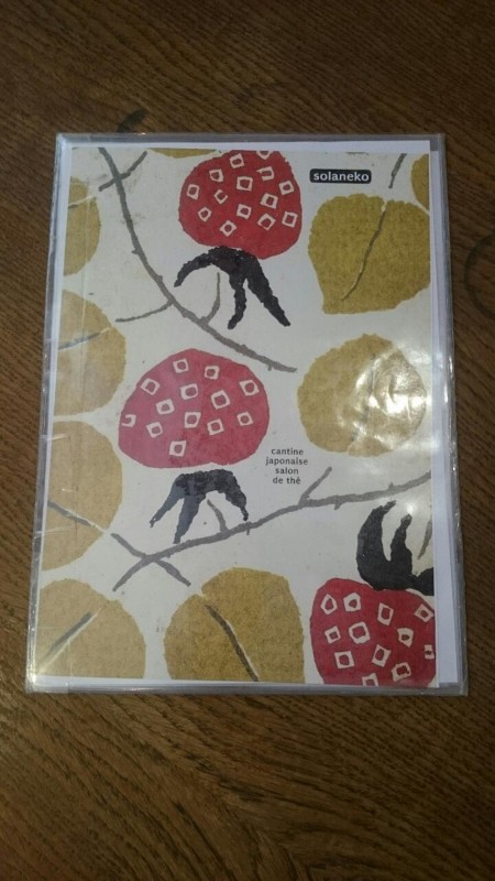 carte thés et patisseries