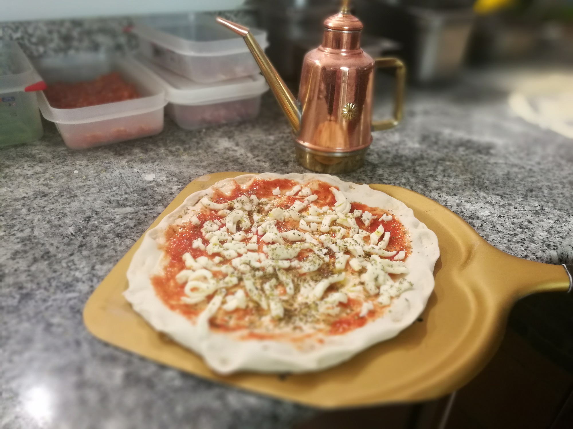Pizza avant cuisson